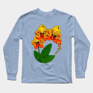 Orange Orchid Long Sleeve T-Shirt